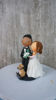 Picture of Personalized wedding cake topper with puppy