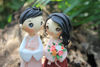Picture of Hanbok wedding cake topper, Korean Bride & Groom cake topper