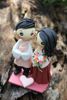 Picture of Hanbok wedding cake topper, Korean Bride & Groom cake topper