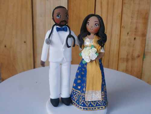 Picture of Doctor Wedding Cake Topper, Indian wedding topper