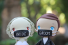 Picture of Quarantine wedding cake topper, Lockdown Bride & Groom topper