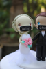 Picture of Quarantine wedding cake topper, Lockdown Bride & Groom topper