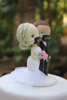 Picture of Quarantine wedding cake topper, Lockdown Bride & Groom topper