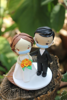 Picture of Quarantine wedding cake topper, custom wedding clay figurine