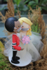 Picture of Quarantine wedding cake topper, Hockey fan wedding cake topper