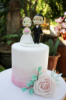 Picture of Bride and Groom with mask wedding cake topper, Quarantine wedding cake topper