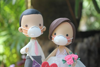 Picture of Quarantine wedding cake topper, Irish wedding bride & groom topper