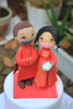 Picture of Bride & Groom Quarantine Wedding cake topper, China and Vietnam wedding cake topper