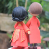 Picture of Bride & Groom Quarantine Wedding cake topper, China and Vietnam wedding cake topper