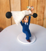 Picture of Hilarious wedding cake topper, Weight lifting wedding cake topper