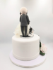 Picture of Kissing wedding cake topper, Bride and Groom with dog wedding topper