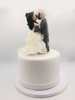 Picture of Kissing wedding cake topper, Bride and Groom with dog wedding topper