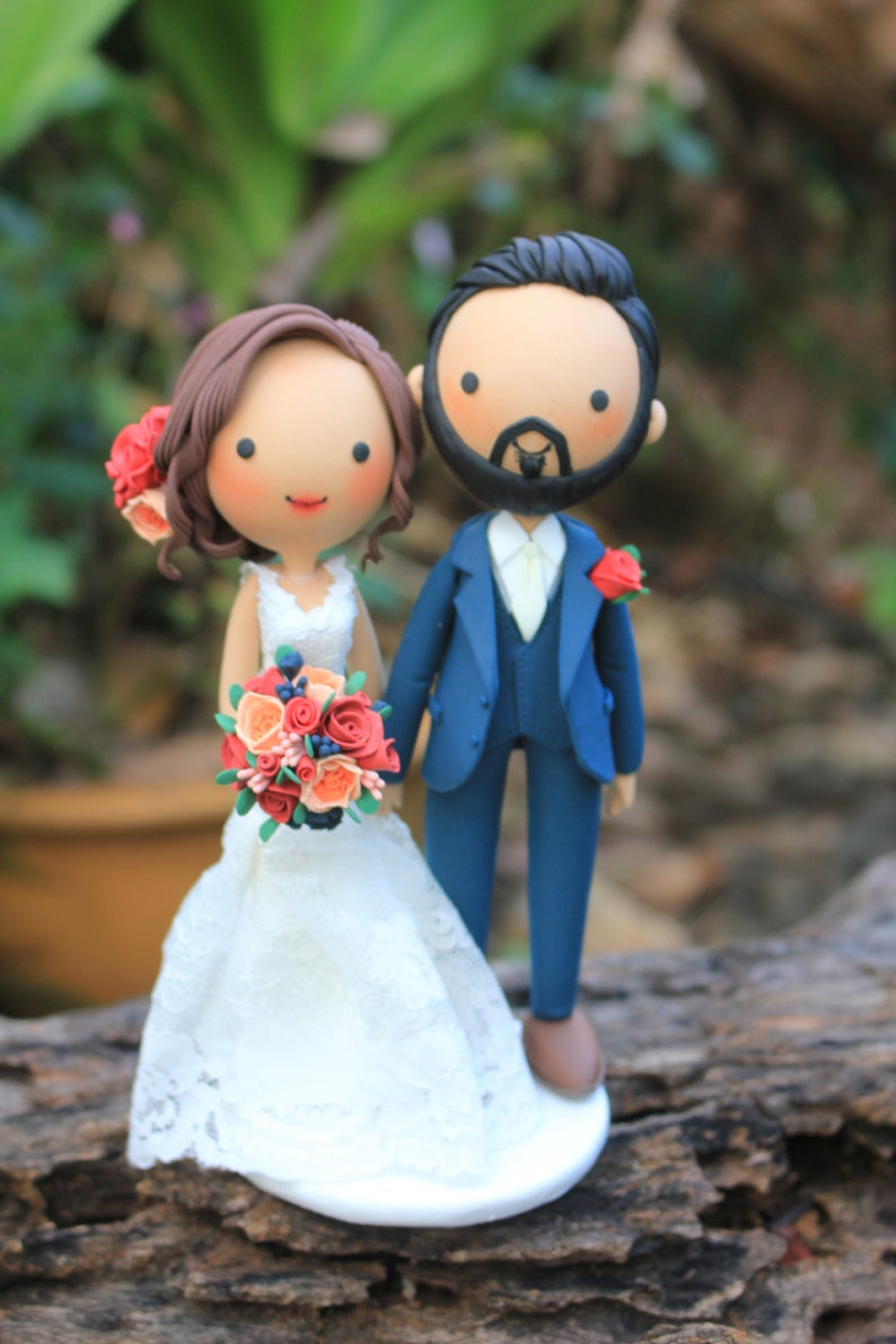 Picture of Boho wedding cake topper, Mexican wedding topper