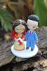 Picture of Indian Saree wedding cake topper, Traditional wedding costume wedding topper