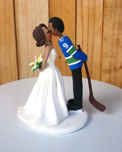 Picture of Hockey player wedding topper