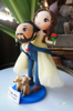 Picture of Beauty and the Beast wedding cake topper
