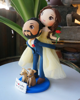 Picture of Beauty and the Beast wedding cake topper