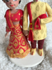 Picture of Indian wedding cake topper, Ethnic wedding clay figure