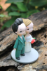 Picture of Classic green wedding cake topper