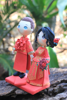 Picture of Chinese wedding cake topper, Chinese traditional wedding dress clay miniature