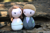 Picture of Vintage wedding cake topper, Kokeshi wedding topper
