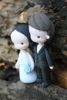 Picture of Baby blue wedding cake topper