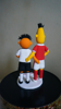 Picture of Gay wedding cake topper, Funny love pinch wedding cake topper