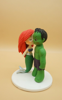 Picture of Hulk and Mermaid wedding cake topper figurine