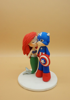 Picture of Mermaid and Captain America wedding cake topper