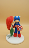 Picture of Mermaid and Captain America wedding cake topper