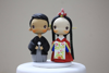 Picture of Kimono Japan wedding cake topper