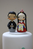 Picture of Kimono Japan wedding cake topper
