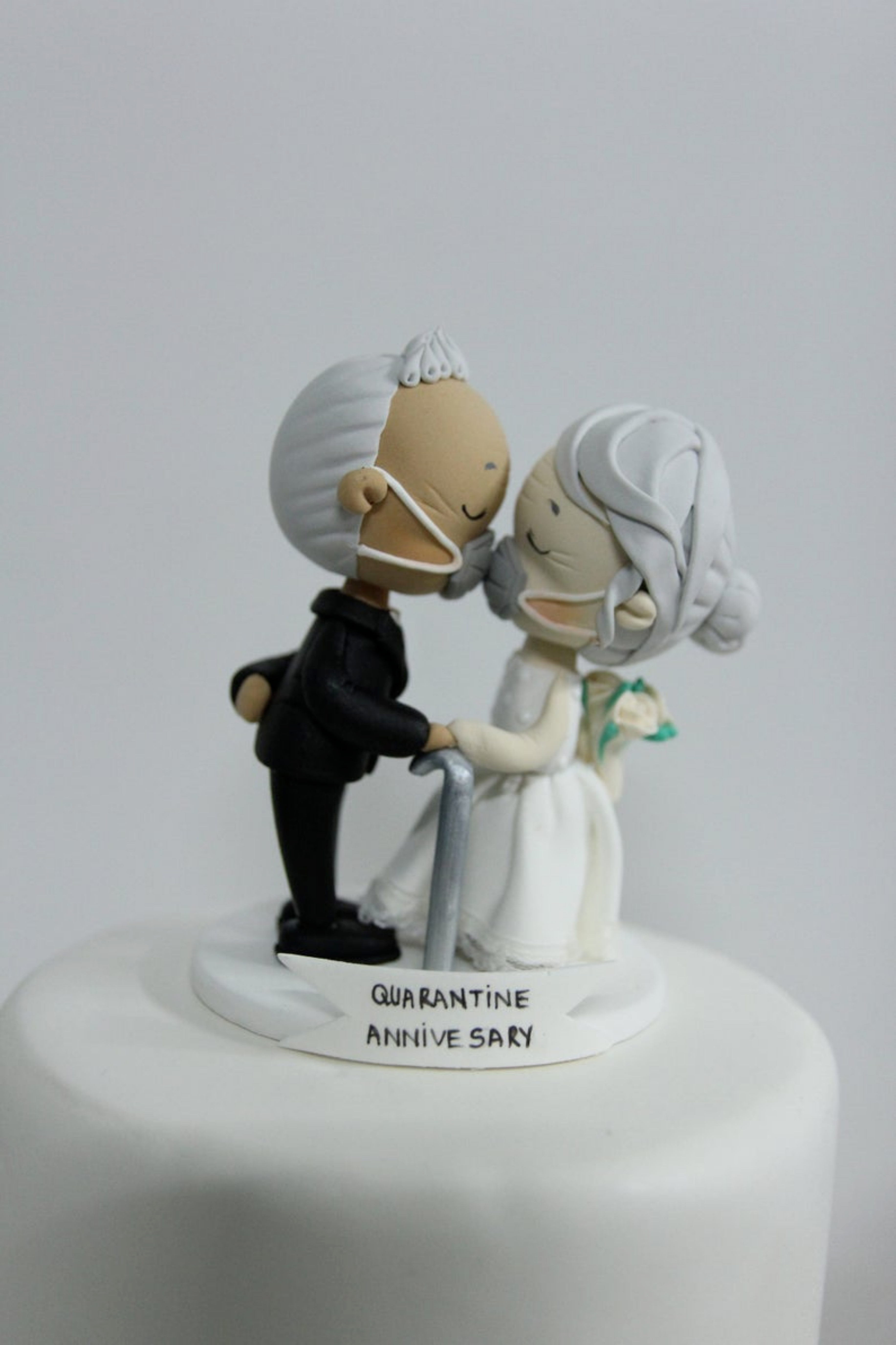 Picture of Silver anniversary wedding cake topper, 25th year Anniversary Gift Idea