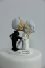 Picture of Silver anniversary wedding cake topper, 25th year Anniversary Gift Idea