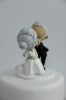 Picture of Silver anniversary wedding cake topper, 25th year Anniversary Gift Idea