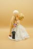 Picture of Kissing Bride & Groom Wedding Cake Topper with Dog 