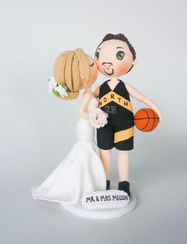 Picture of Basketball Wedding Cake Topper, Sport wedding cake topper