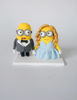 Picture of Minion Bride & Groom wedding cake topper, Blue wedding theme