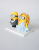 Picture of Minion Bride & Groom wedding cake topper, Blue wedding theme