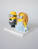 Picture of Minion Bride & Groom wedding cake topper, Blue wedding theme