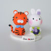 Picture of Tiger and Bunny Wedding Cake Topper, Woodland wedding cake topper