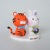 Picture of Tiger and Bunny Wedding Cake Topper, Woodland wedding cake topper