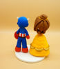 Picture of Belle and Captain America Wedding Clay Doll