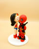 Picture of Wonder Woman and Dead Pool Wedding Cake Topper