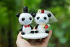 Picture of Panda Wedding Cake Topper, Woodland Wedding Topper