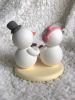 Picture of Snowman and Snowwoman Wedding Cake Topper,  Winter Wedding Topper