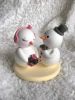 Picture of Snowman and Snowwoman Wedding Cake Topper,  Winter Wedding Topper