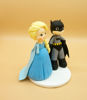 Picture of Personalized wedding cake topper, Elsa and Batman Wedding Cake Topper