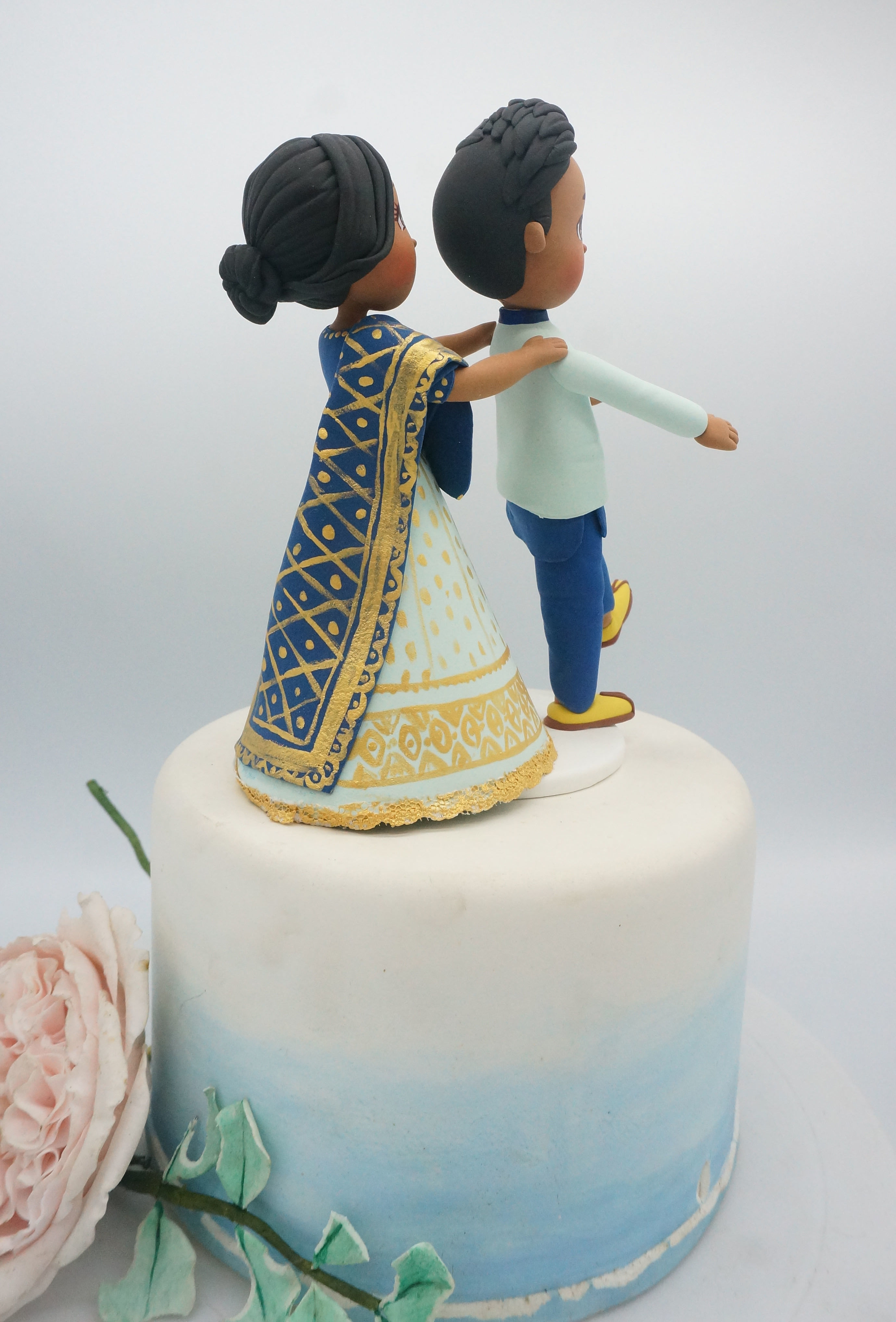 Indian Asian Pakistani Personalised Wedding Cake Topper | Solihull