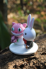 Picture of Cheshire Cat and White Rabbit Wedding Cake Topper